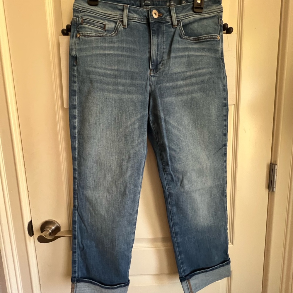 J. Jill Light Blue Ankle Jeans Denim Cuffed 8P 8 Petite NWT HOST PICK